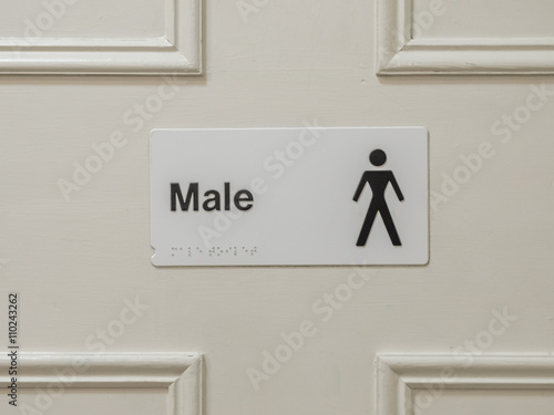 Male toilet sign photo