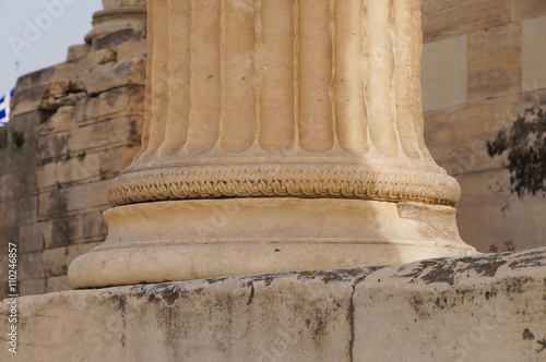 Beautiful detail of Parthenon temple on the Acropolis in Athens.