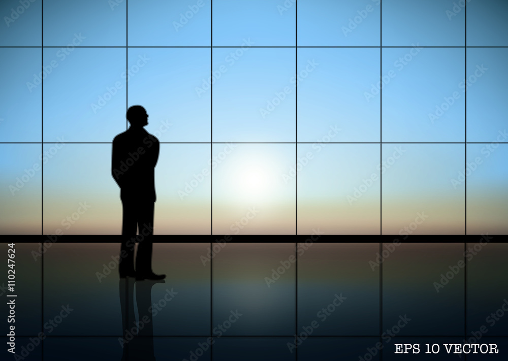 Business People looking sun in Office Building EPS 10 vector for Business People looking sun in Office Building EPS 10 vector for