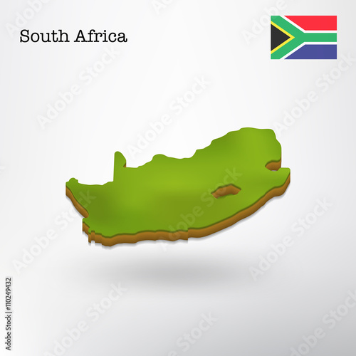 3d south africa map
