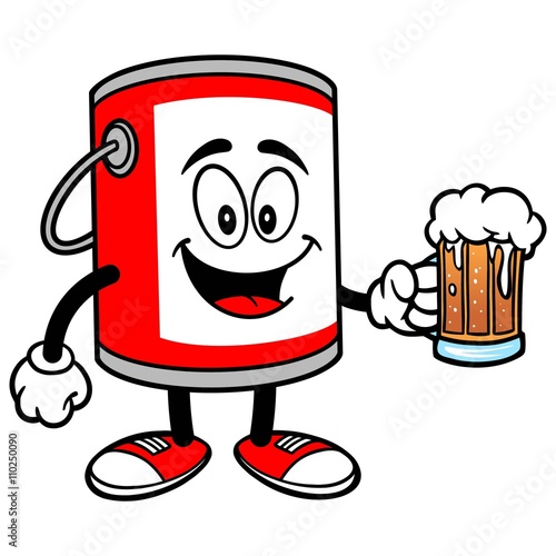 Paint Bucket with a Beer