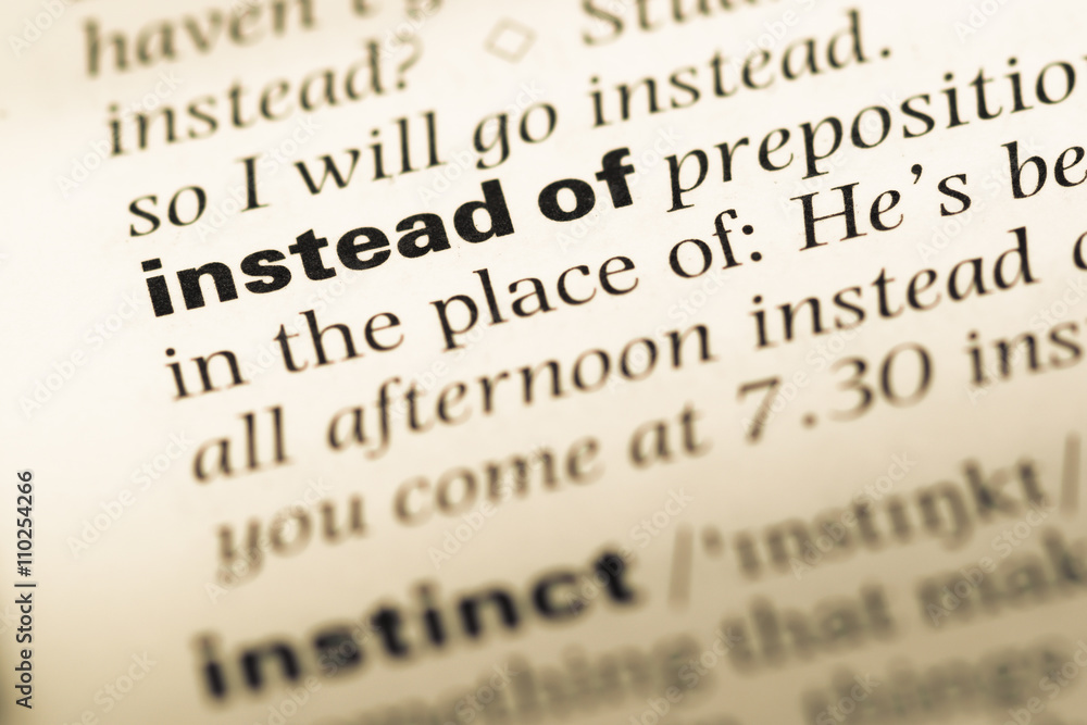 Close up of old English dictionary page with word instead of Close up of old English dictionary page with word instead of