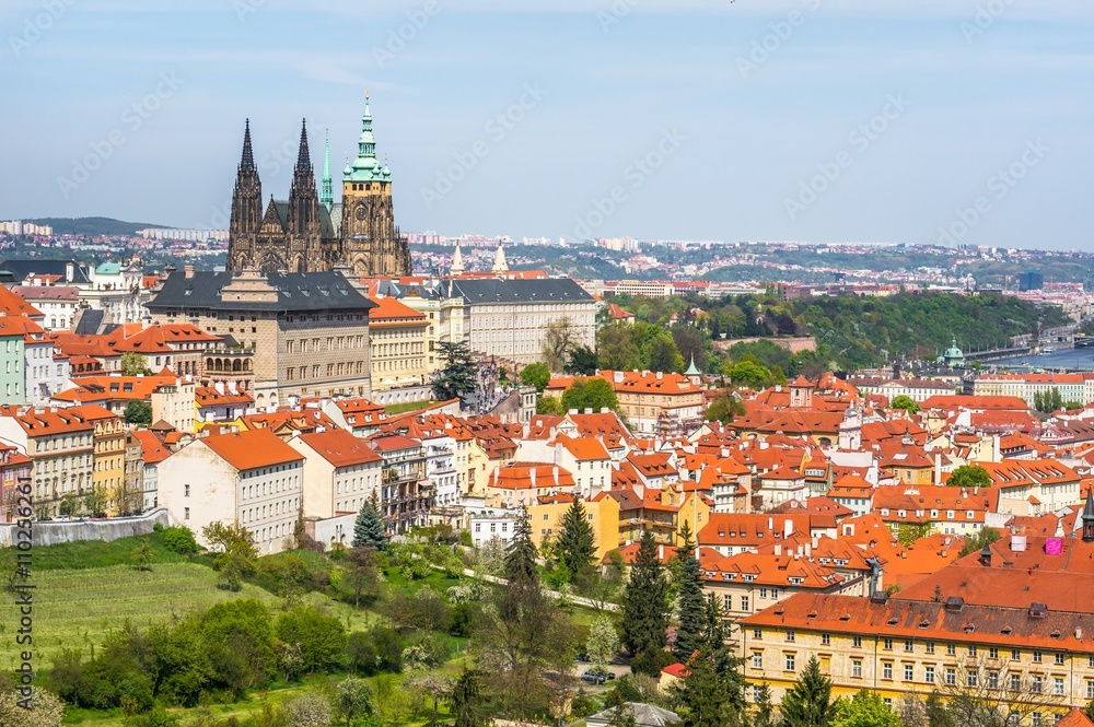 View of the historic city of Prague