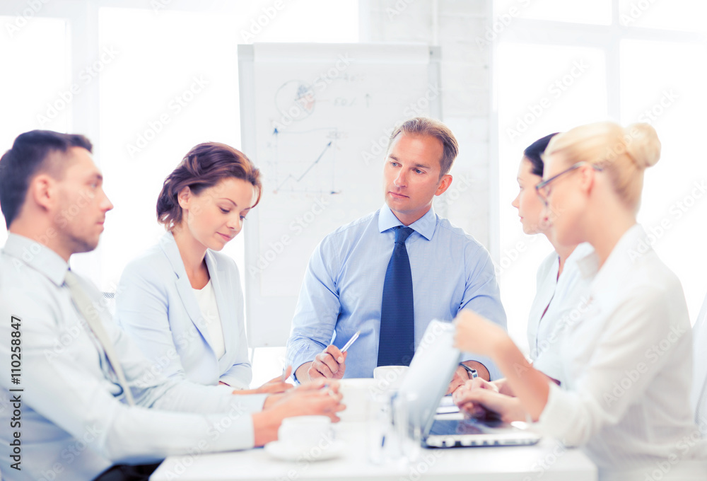business team having meeting in office business team having meeting in office