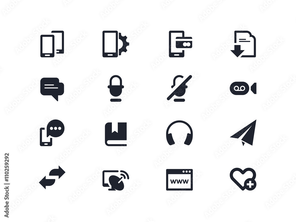 Smartphones and communication icons. Lyra series Smartphones and communication icons. Lyra series