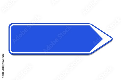 Panneau de signalisation bleu bord blanc