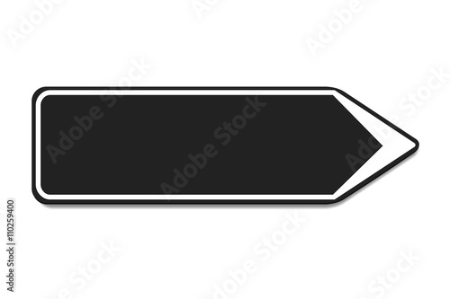 Panneau de signalisation noir bord blanc