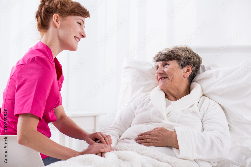 Nurse and ill patient Nurse and ill patient