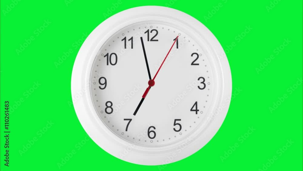 clock on green background