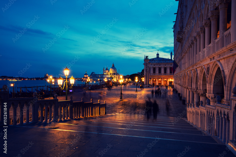 Square San Marco in the night, Venice, Italy