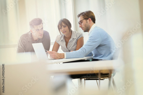 Business people working together in meeting room