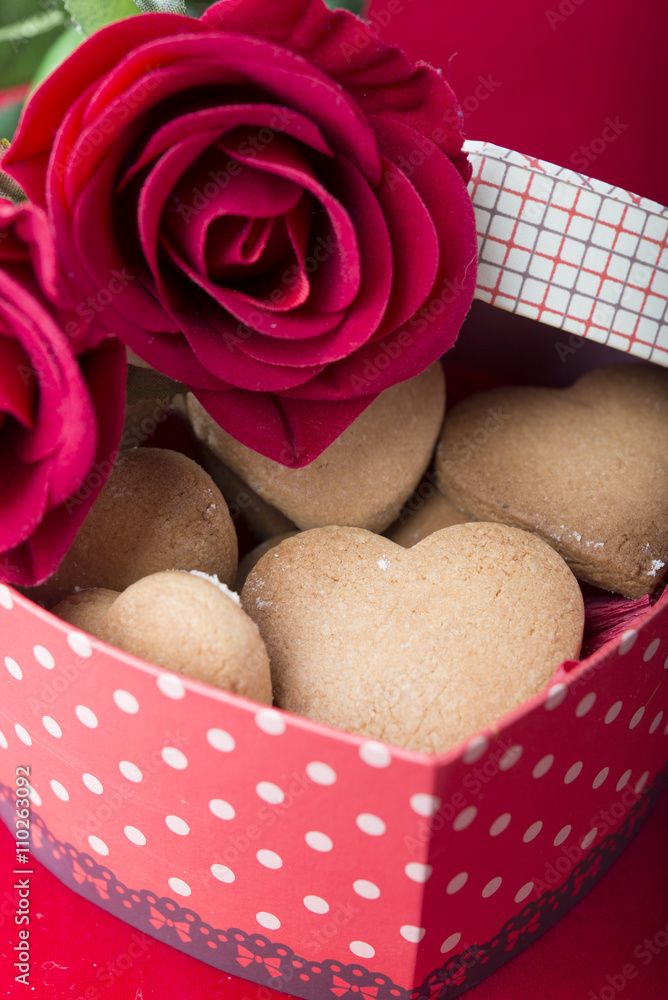 sweet cookies in heart shape box sweet cookies in heart shape box