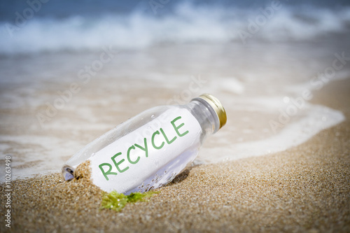 recycle message in a bottle
