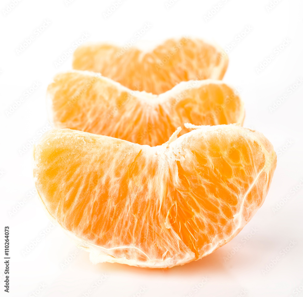 portions of orange on white portions of orange on white