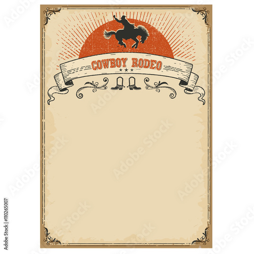 American western background for text.Cowboy rodeo photo