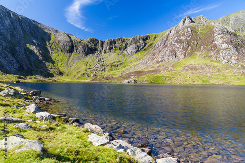 Lake and mountains, Llyn Idwal and the Devil’s Kitchen.