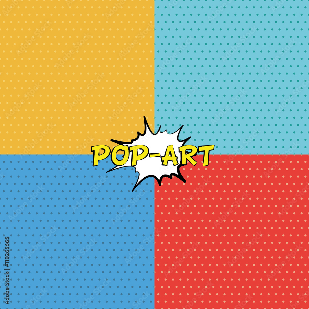 Seamless texture in pop-art style. Wallpaper for comics Stock Vector ...