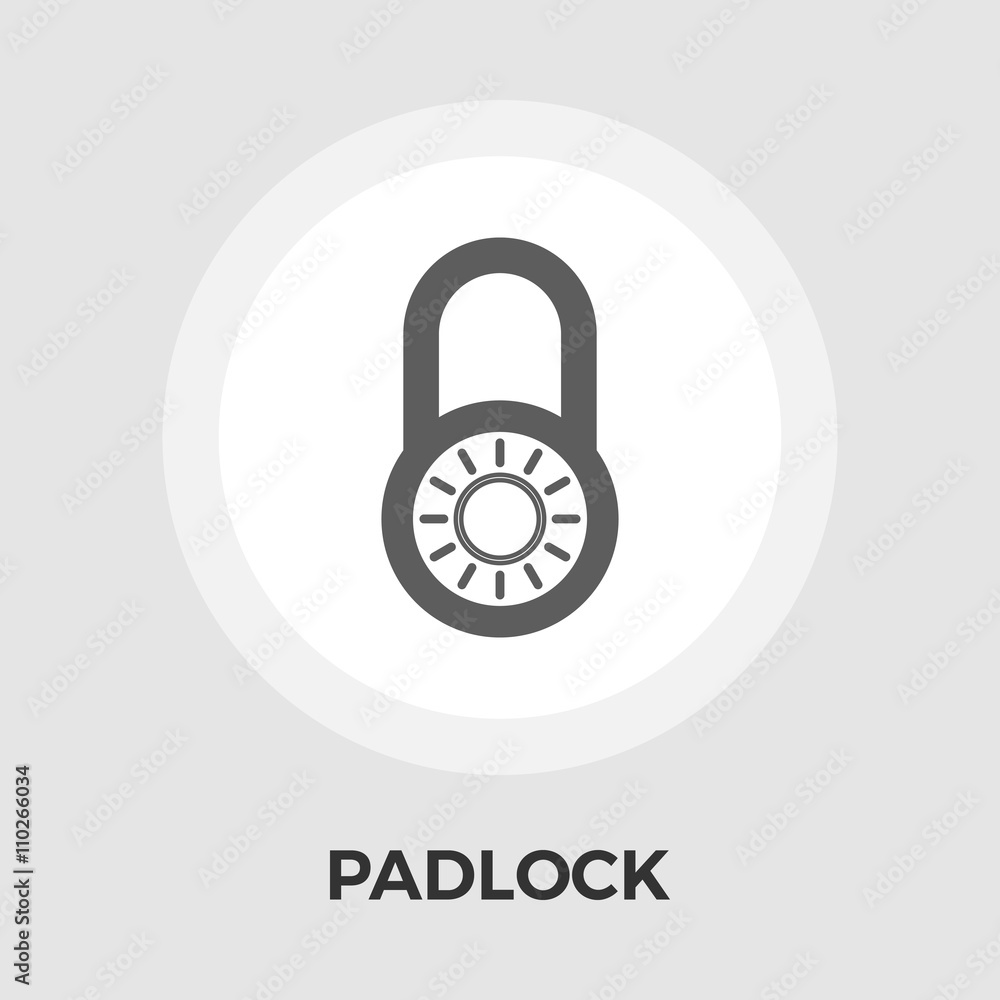 Padlock vector flat icon