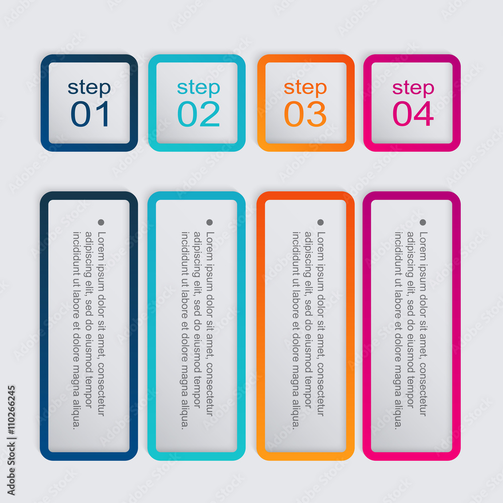Obraz premium Vector colorful info graphics for your business presentations.