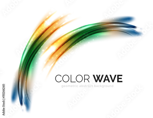 Blurred vector wave design elements