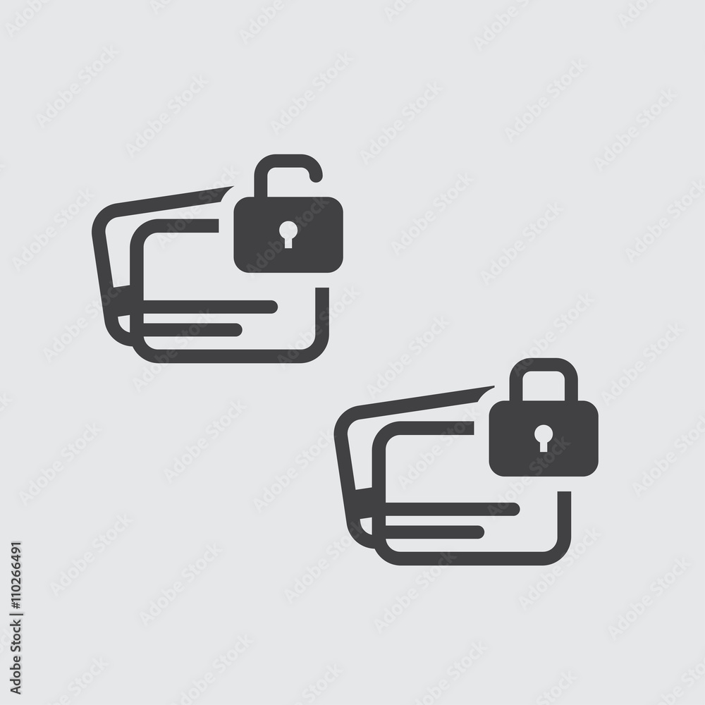 credit card lock and unlock icon. savings account in the bank credit card lock and unlock icon. savings account in the bank