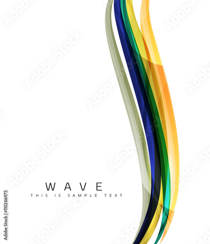 Color stripes with shiny light effects, wave line abstract background