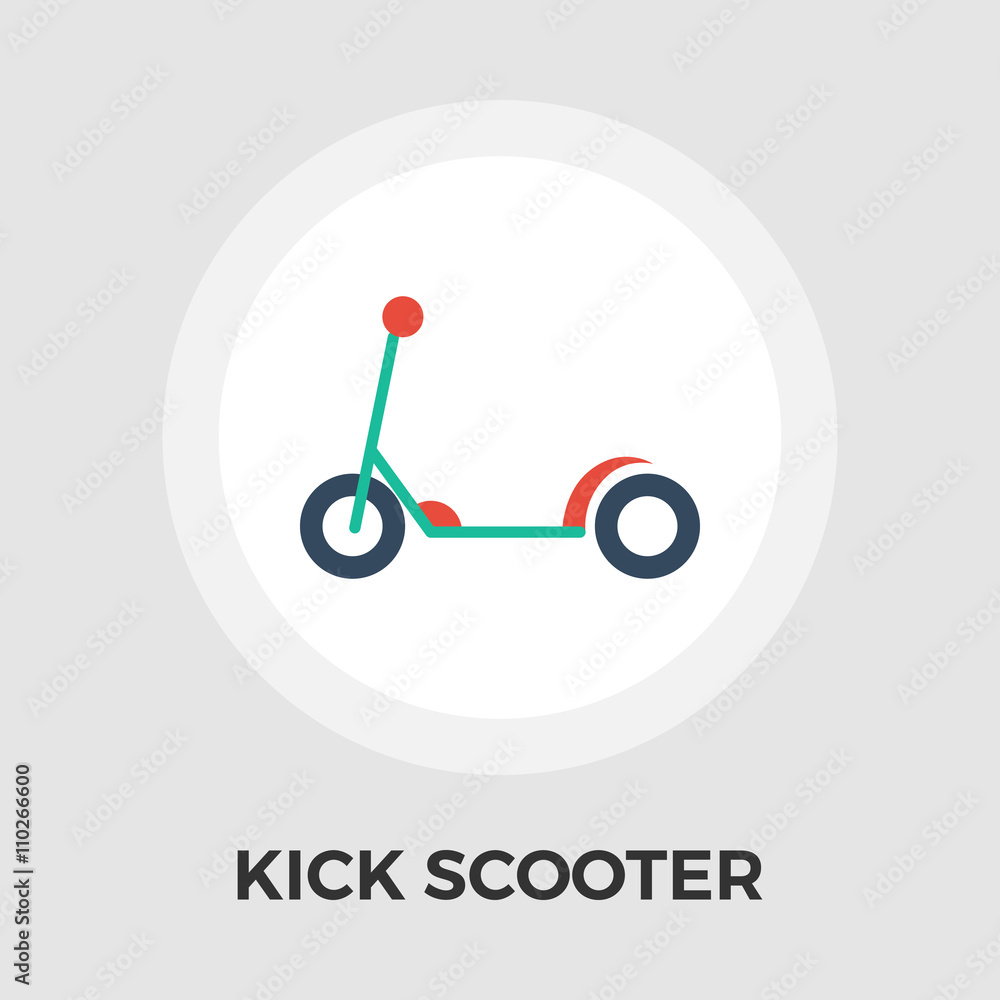 Scooter child vector flat icon Scooter child vector flat icon