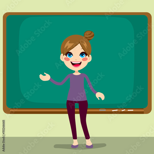 Beautiful happy young teach...