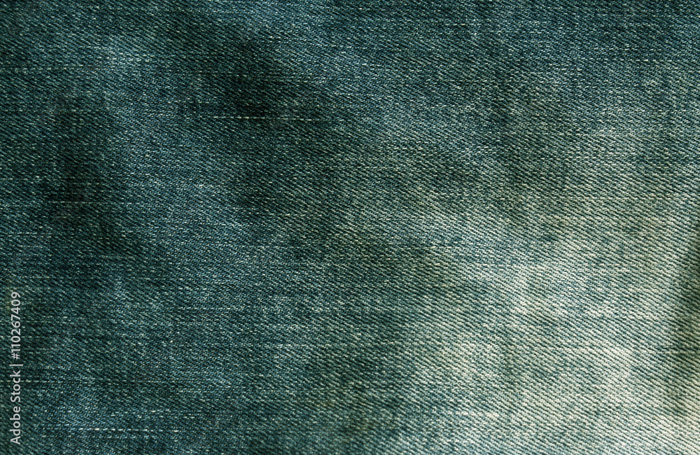Green jeans cloth texture. Green jeans cloth texture.