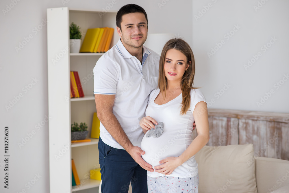 Pregnancy, belly, woman, husband, hands, cup Pregnancy, belly, woman, husband, hands, cup