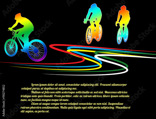 Cycling poster background
