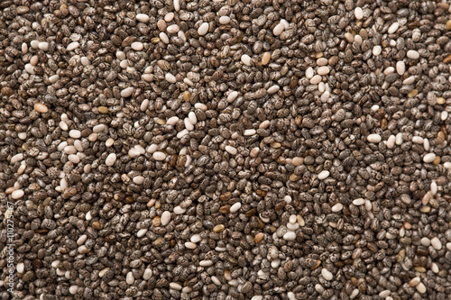 Portion of Healthy Chia seeds Chia is a superfood