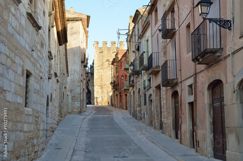 Ancient street of the Spanish town Montblanc © OlegMit