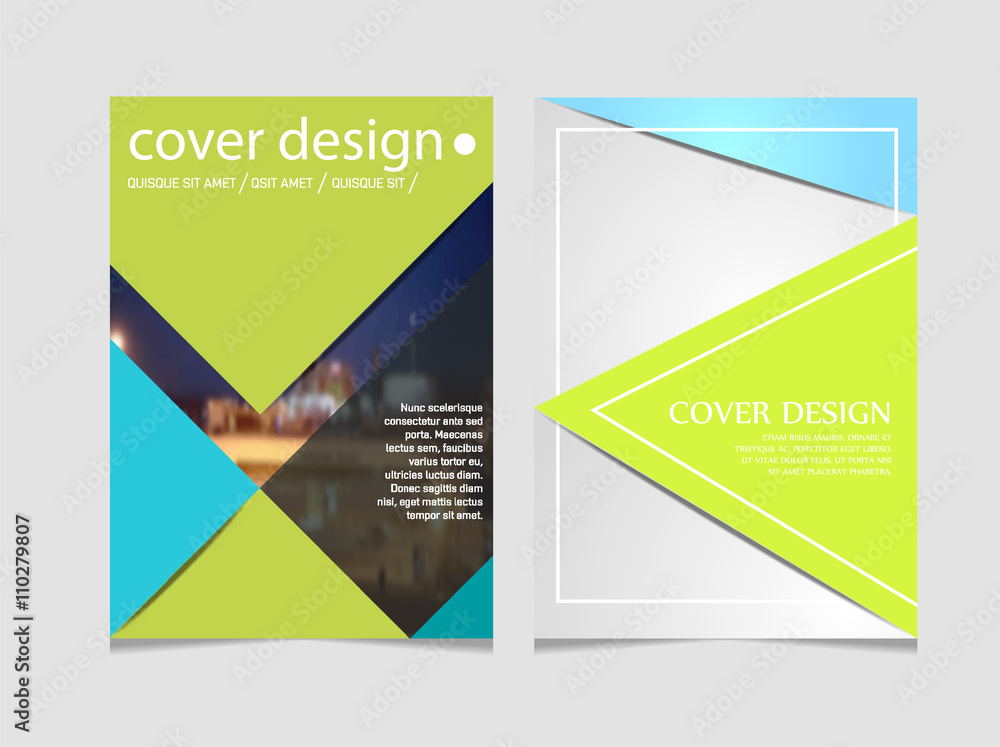 Brochure flyer design template. Leaflet cover presentation abstract flat background