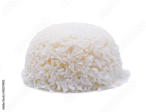 Obraz na plátně Bowl of Rice on White Background
