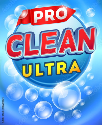 Detergent packaging vector template design. Brand detergent powdery, label detergent cleaner, sample detergent cardboard illustration