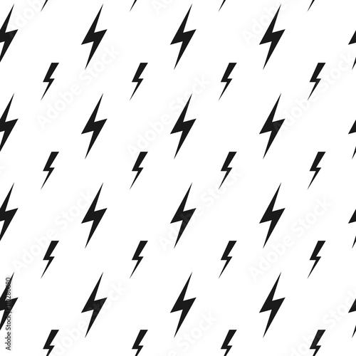 Lightning bolts, thunderbolts vector seamless pattern. Thunder  bolt pattern, thunder bolt lightning pattern, energy thunder bolt pattern illustration
