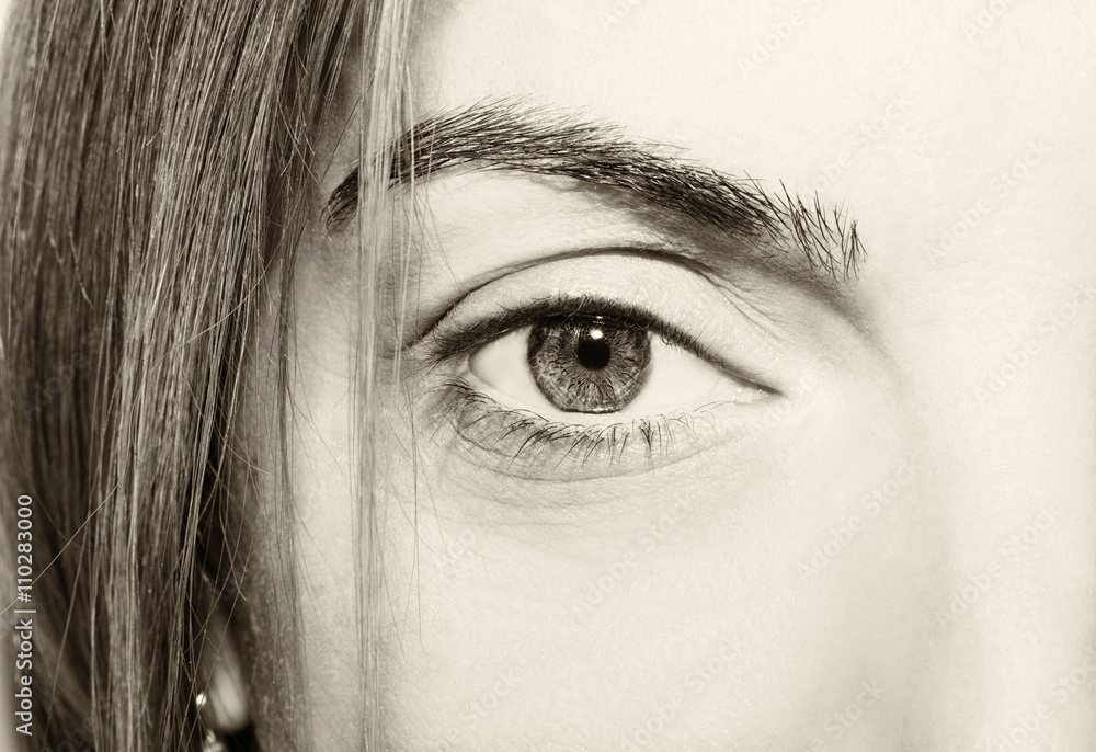 Fototapeta premium Beautiful insightful look vintage eyes