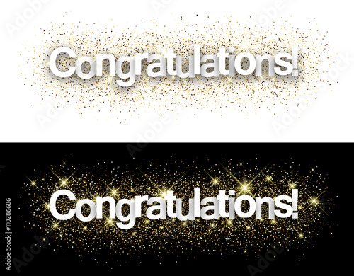 Congratulations paper banners.