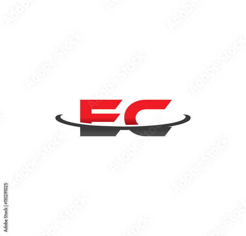 ec alphabet with swoosh grey and red