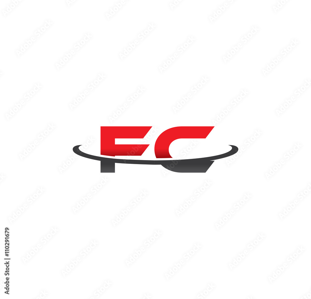 fc alphabet with swoosh grey and red fc alphabet with swoosh grey and red