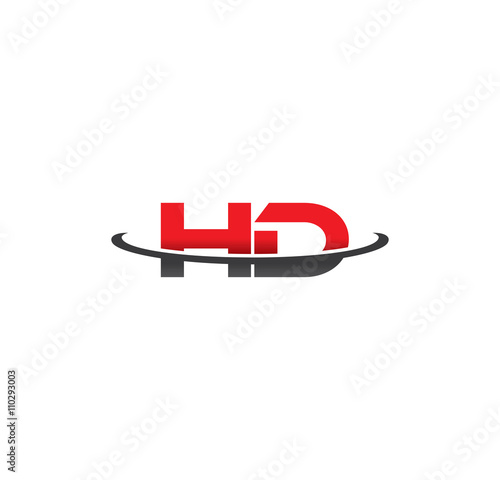 hd alphabet with swoosh grey and red