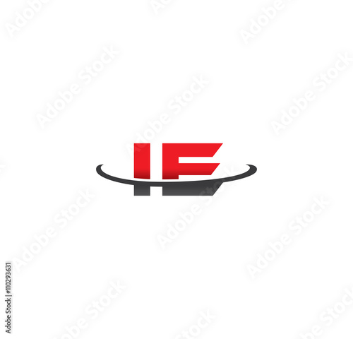 ie alphabet with swoosh grey and red