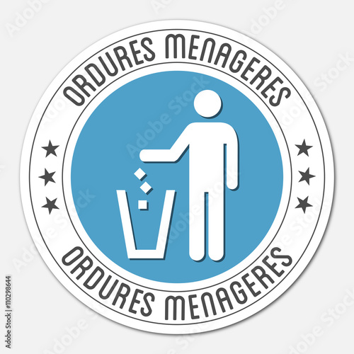 Logo ordures ménagères.