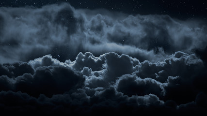 Keuken achterwand Nacht Boven de wolken in nachtlucht  © Zacarias da Mata