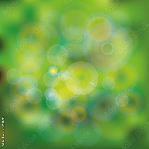 Abstract Blurred bokeh natere background.Green photo