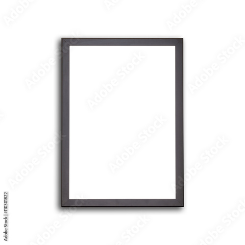 Blank of wooden photo frame isolated on white