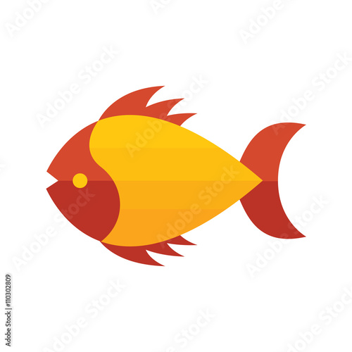 Sea Fish Vector yellow color