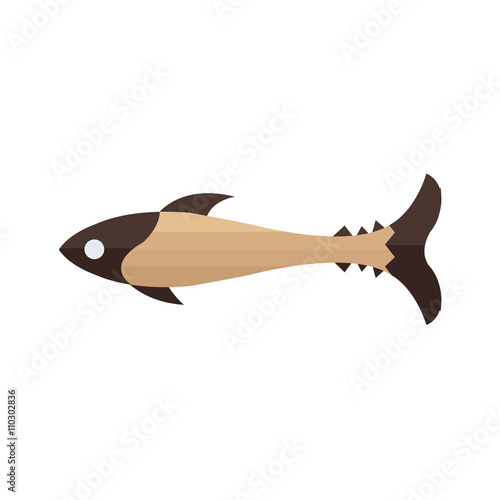 brown fish vector cute