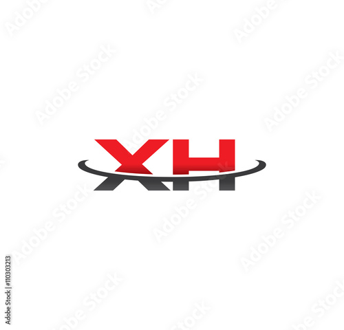 Free Download xh alphabet with swoosh grey and red - GFXLoad